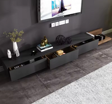 Load image into Gallery viewer, E96 Latest Extendable Black and Walnut Entertainment Unit