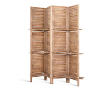 Load image into Gallery viewer, Teno Room Divider Privacy Screen Foldable Partition Stand 4 Panel Brown