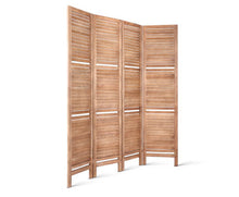 Load image into Gallery viewer, Teno Room Divider Privacy Screen Foldable Partition Stand 4 Panel Brown