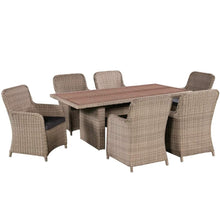 Load image into Gallery viewer, Natural Color 6 Seater Stylish Outdoor Setting