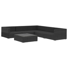 Load image into Gallery viewer, All Black Outdoor 6 Pieces Lounge
