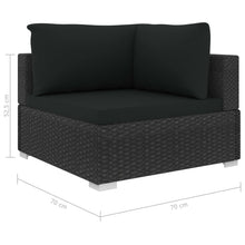 Load image into Gallery viewer, All Black Outdoor 6 Pieces Lounge