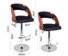 Load image into Gallery viewer, 2× Wooden Kitchen Stools