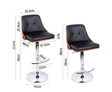 Load image into Gallery viewer, 2× Kitchen Stools Solid Wood