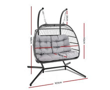 Load image into Gallery viewer, Tristan 2 Seater Hanging swing Hammock Chair