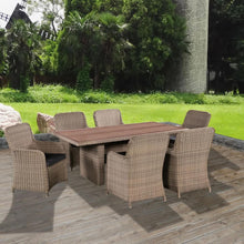 Load image into Gallery viewer, Natural Color 6 Seater Stylish Outdoor Setting