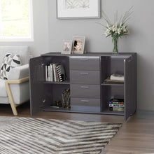 Load image into Gallery viewer, Monty Sideboard High Gloss Grey Chipboard