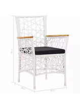 Load image into Gallery viewer, Parker 9 Piece Outdoor Dining Set Poly Rattan White