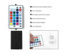 Load image into Gallery viewer, Artiss Bedside Tables Side Table 3 Drawers RGB LED High Gloss Nightstand White