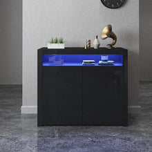 Load image into Gallery viewer, 2 Door Sideboard Storage Matt Body and High Gloss LED Lights