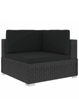 Load image into Gallery viewer, Fermoy Outdoor Furniture Lounge Set 8 Seater Full Black