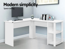 Load image into Gallery viewer, Office Computer Desk Corner student Study Table Workstation L shape (white)