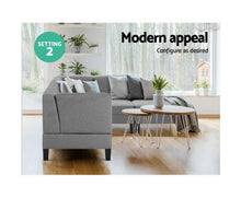 Load image into Gallery viewer, Kinsale 4 Seater Sofa Set Bed Modular Lounge Chair Chaise Suite Fabric