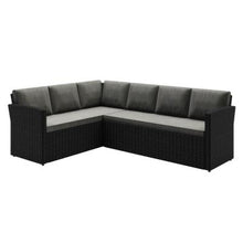 Load image into Gallery viewer, Ballena 6 Seater Wicker Outdoor Sofa Dining Set - Dark Grey
