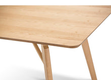 Load image into Gallery viewer, Modern Scandinavian Light Timber Oak Rectangular 1.6m Dining Set with 4x Replica Black Masters Chairs