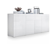 Load image into Gallery viewer, Modern Sideboard Buffet High Gloss Storage Cabinet 4 Doors Cupboard Table White