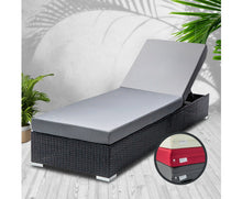 Load image into Gallery viewer, Gardeon Sun Lounge Outdoor Furniture Day Bed Wicker Rattan Garden Sofa