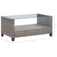 Load image into Gallery viewer, Brighton 6 Piece Garden Sofa Set with Cushions Poly Rattan Dark Grey