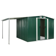 Load image into Gallery viewer, NC Garden Shed with Sliding Doors Green 386x205x178 cm Steel