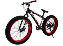 Load image into Gallery viewer, Large Tire Heavy Duty Fat Wheel Mountain Bike (Premium Red & Black Bicycle)