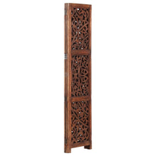 Load image into Gallery viewer, Wilson Hand carved 3Panel Room Divider Brown 120x165 cm Solid Mango Wood