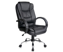 Load image into Gallery viewer, Executive PU Leather Office Desk Computer Chair - Black