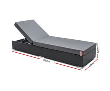 Load image into Gallery viewer, Gardeon Sun Lounge Outdoor Furniture Day Bed Wicker Rattan Garden Sofa
