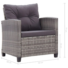 Load image into Gallery viewer, Brighton 6 Piece Garden Sofa Set with Cushions Poly Rattan Dark Grey