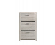 Load image into Gallery viewer, Shoe Cabinet With 3 Compartment Drawer In White Oak
