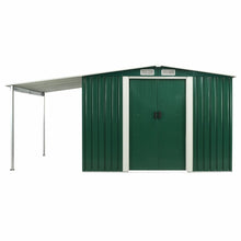 Load image into Gallery viewer, NC Garden Shed with Sliding Doors Green 386x205x178 cm Steel