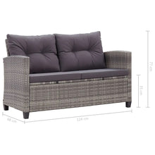 Load image into Gallery viewer, Brighton 6 Piece Garden Sofa Set with Cushions Poly Rattan Dark Grey