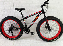 Load image into Gallery viewer, Large Tire Heavy Duty Fat Wheel Mountain Bike (Premium Red & Black Bicycle)