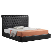 Load image into Gallery viewer, Garcia Chesterfield Leather Bed Black