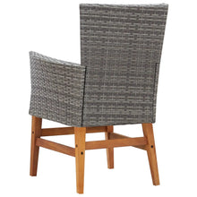 Load image into Gallery viewer, Seeka 9 Piece Outdoor Dining Set Poly Rattan and Acacia Wood Grey