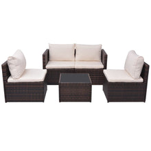 Load image into Gallery viewer, Versatile beautiful Garden Lounge Set with Cushions Poly Rattan Brown