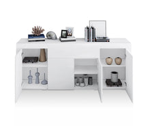 Load image into Gallery viewer, Modern Sideboard Buffet High Gloss Storage Cabinet 4 Doors Cupboard Table White