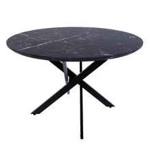 Load image into Gallery viewer, Zeta Dining Table(Marble) w/ 4 Catford Chairs(Dark Grey)