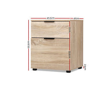 Load image into Gallery viewer, 2 Drawer Filing Cabinet Office Shelves Storage Drawers Cupboard Wood File Home