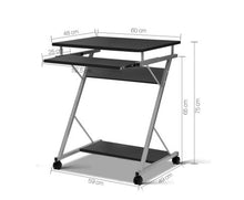 Load image into Gallery viewer, Metal Pull Out Table Desk - Black