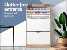 Load image into Gallery viewer, 36 Pairs Modren Shoe cabinet Shoe Organiser Wooden