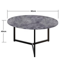 Load image into Gallery viewer, Timothy 2pc Concrete Style Nesting Coffee Table with Black Legs