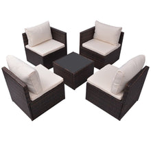 Load image into Gallery viewer, Versatile beautiful Garden Lounge Set with Cushions Poly Rattan Brown