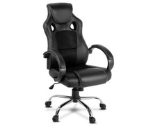Load image into Gallery viewer, Racing Style PU Leather Office Desk Chair - Black