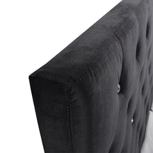 Load image into Gallery viewer, Ramos Velvet Bed With Tufted Diamond Black