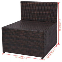 Load image into Gallery viewer, Versatile beautiful Garden Lounge Set with Cushions Poly Rattan Brown