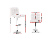 Load image into Gallery viewer, Set of 2 PU Leather Bar Stools - White