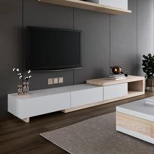 Load image into Gallery viewer, C550 Expandable Modern Wooden Tv Entertainment Unit