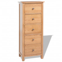 Load image into Gallery viewer, Zuma Tallboy Chest of Drawers 45x32x115 cm Solid Oak Wood
