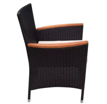 Load image into Gallery viewer, Outdoor Dining Set 17 Piece Poly Rattan Black Garden Patio Furniture