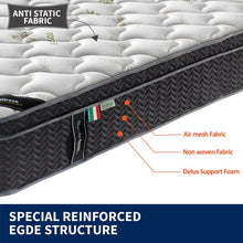 Load image into Gallery viewer, Double Mattress Euro Top 9 Zone Pocket Spring Cool Gel Bamboo